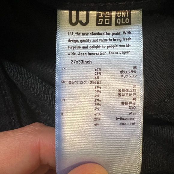 UNIQLO Dark Wash‎ Blue Straight Jeans (27) - Picture 7 of 9